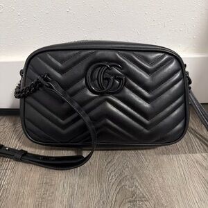 Gucci GG Marmont Chain Matelasse Camera Leather Shoulder Bag Crossbody Purse